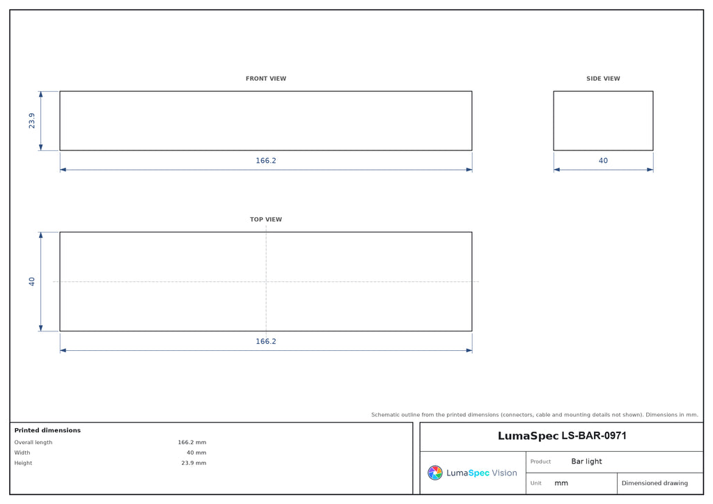 LS-BAR-0971 dimensions (mm)