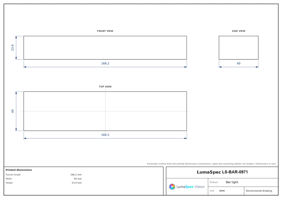 LS-BAR-0971 dimensions (mm)