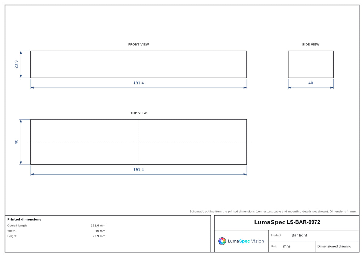 LS-BAR-0972 dimensions (mm)