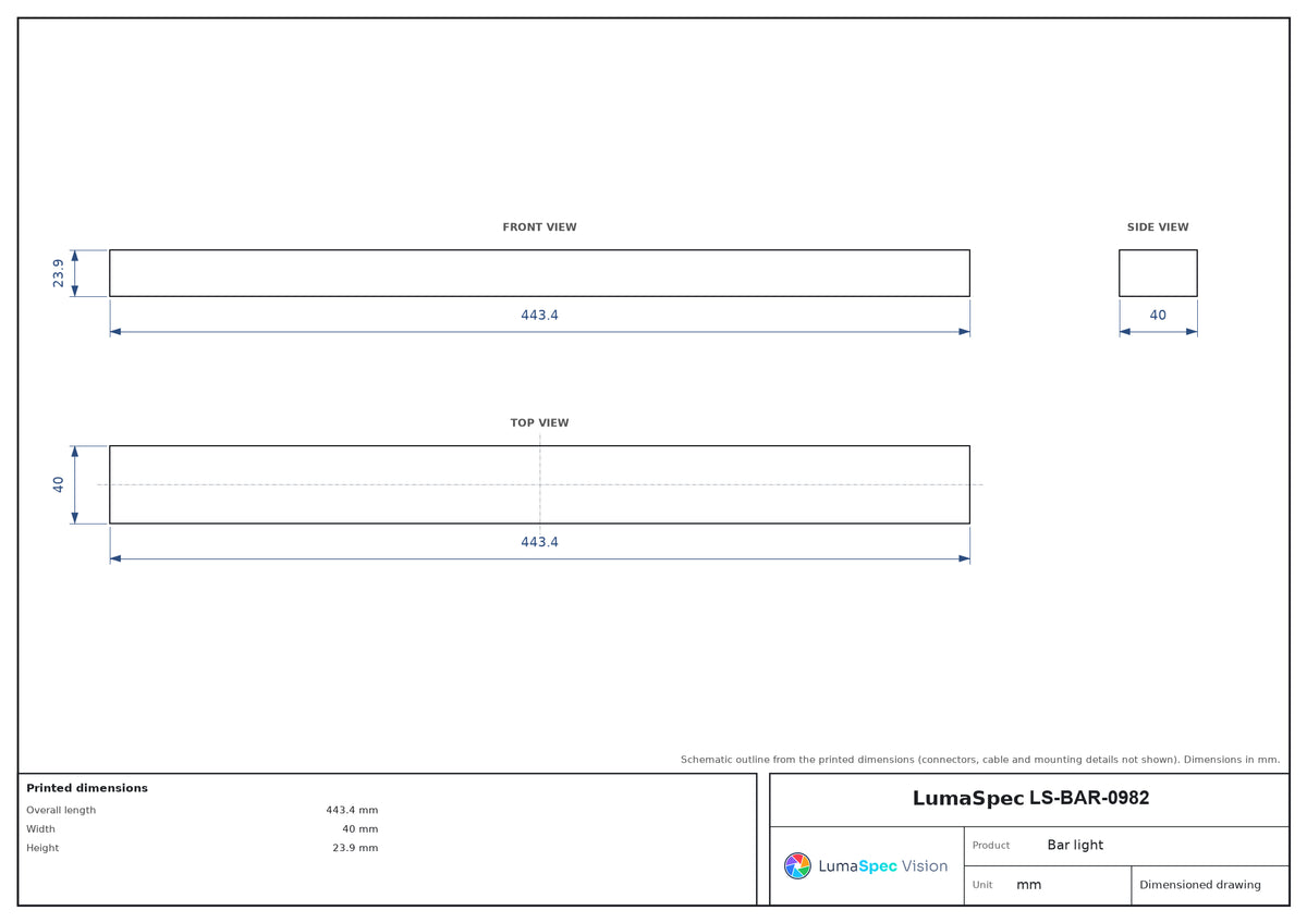 LS-BAR-0982 dimensions (mm)