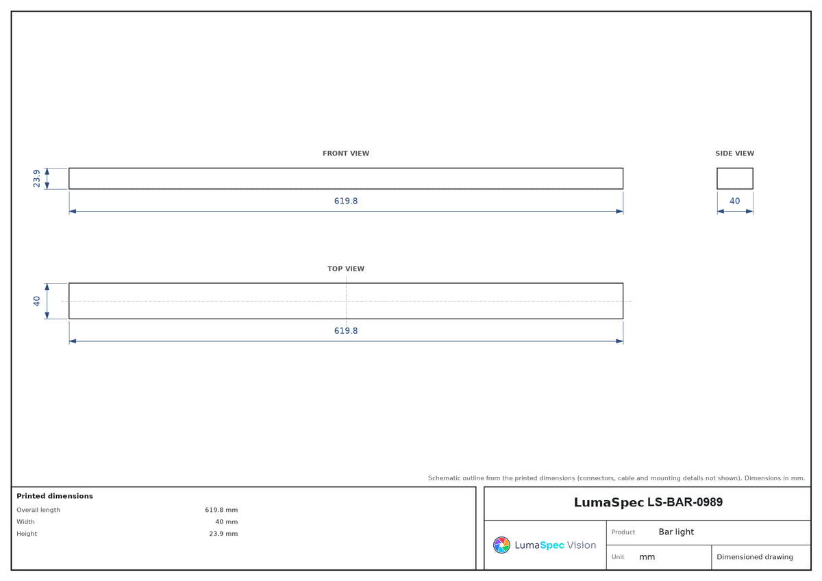LS-BAR-0989 dimensions (mm)