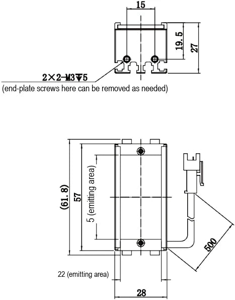 LS-BAR-1253 dimensions (mm)