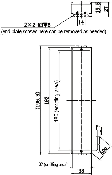 LS-BAR-1263 dimensions (mm)
