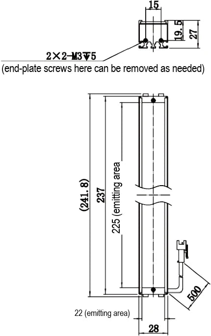 LS-BAR-1265 dimensions (mm)