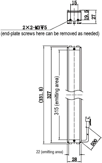LS-BAR-1273 dimensions (mm)