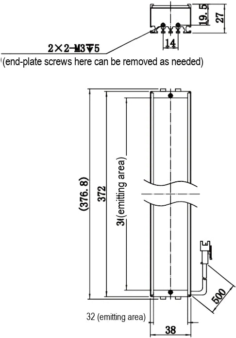 LS-BAR-1277 dimensions (mm)