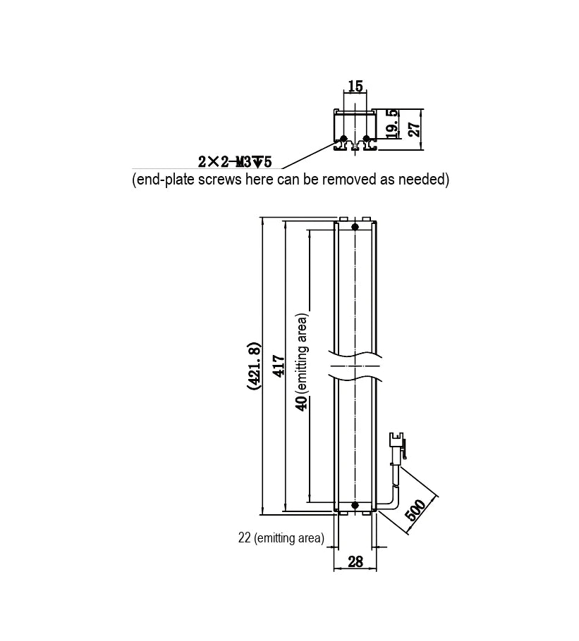 LS-BAR-1279 dimensions (mm)
