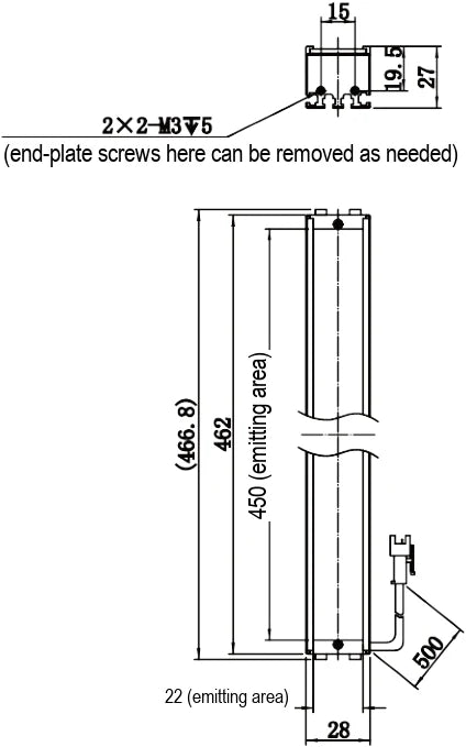 LS-BAR-1282 dimensions (mm)