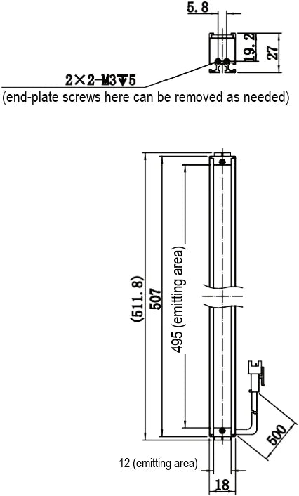 LS-BAR-1284 dimensions (mm)
