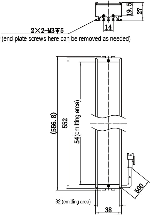 LS-BAR-1289 dimensions (mm)