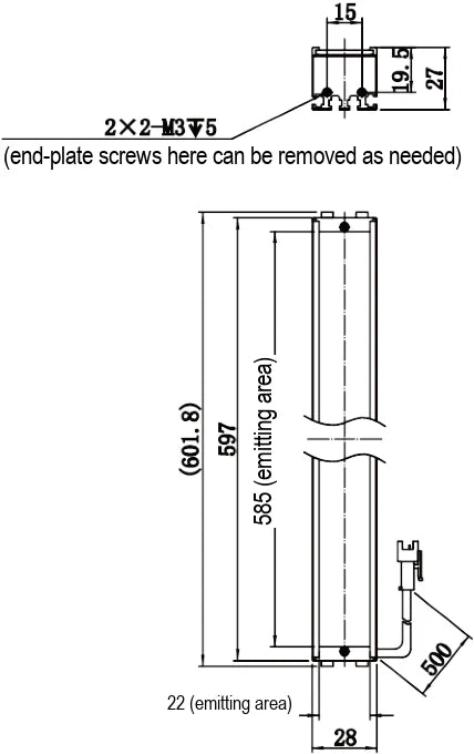LS-BAR-1291 dimensions (mm)