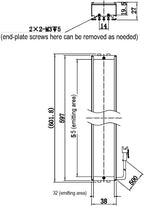 LS-BAR-1292 dimensions (mm)