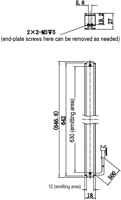 LS-BAR-1293 dimensions (mm)