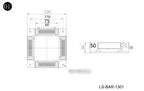 LS-BAR-1301 dimensions (mm)