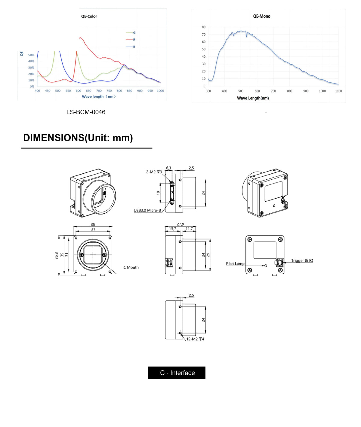 LS-BCM-0046 dimensions (mm)