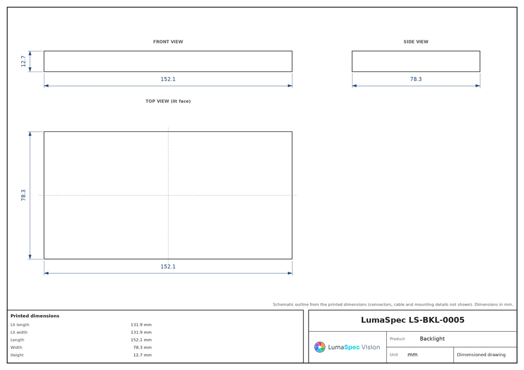 LS-BKL-0005 dimensions (mm)