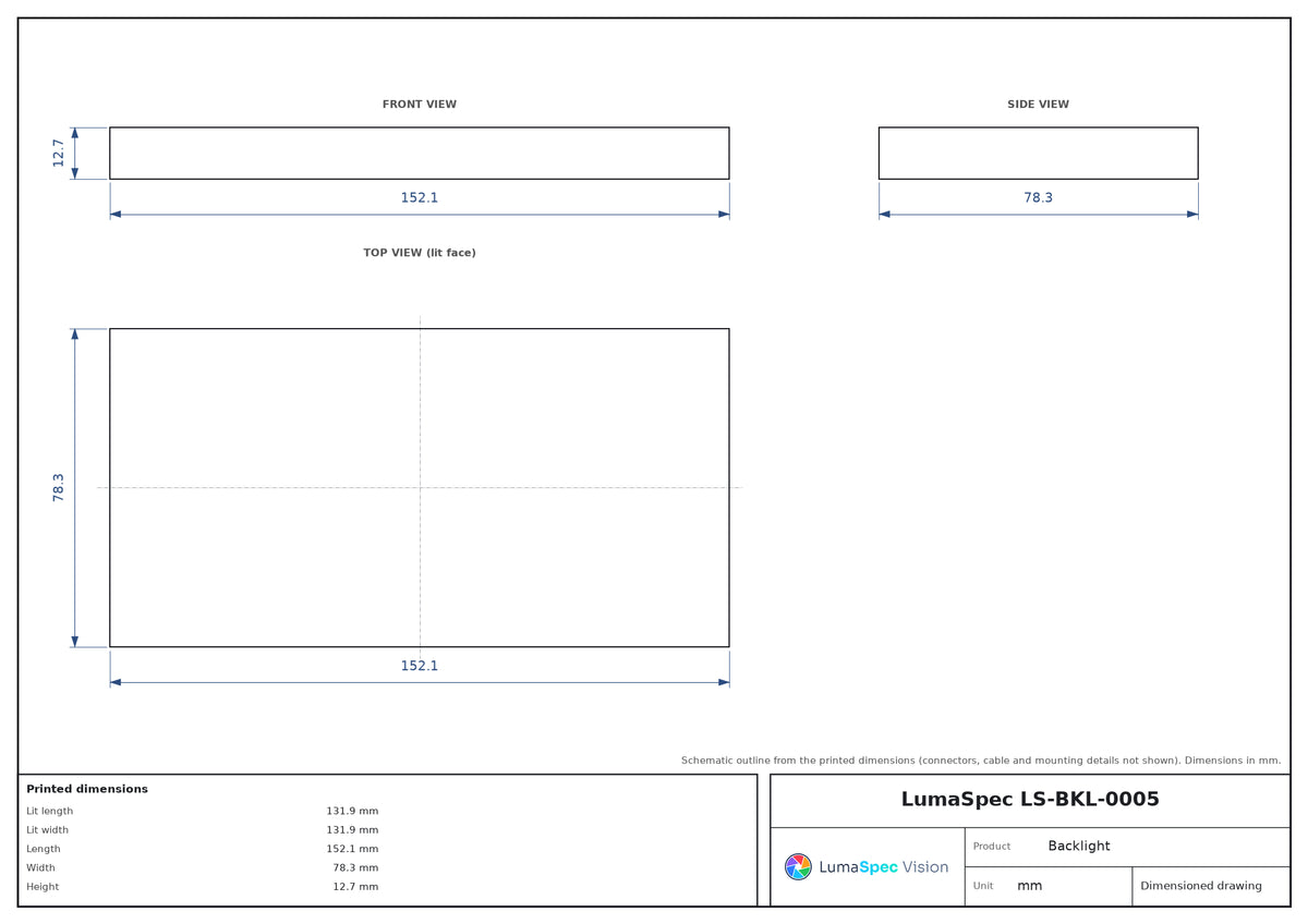 LS-BKL-0005 dimensions (mm)