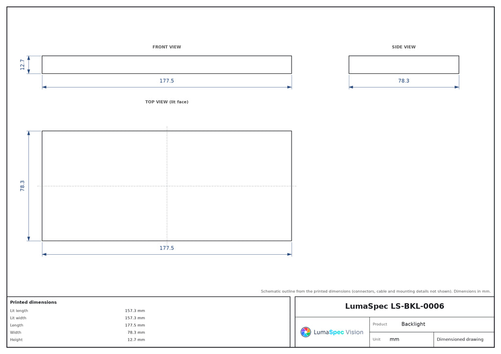LS-BKL-0006 dimensions (mm)