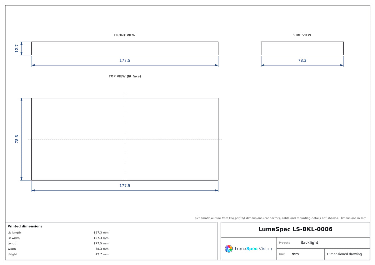 LS-BKL-0006 dimensions (mm)
