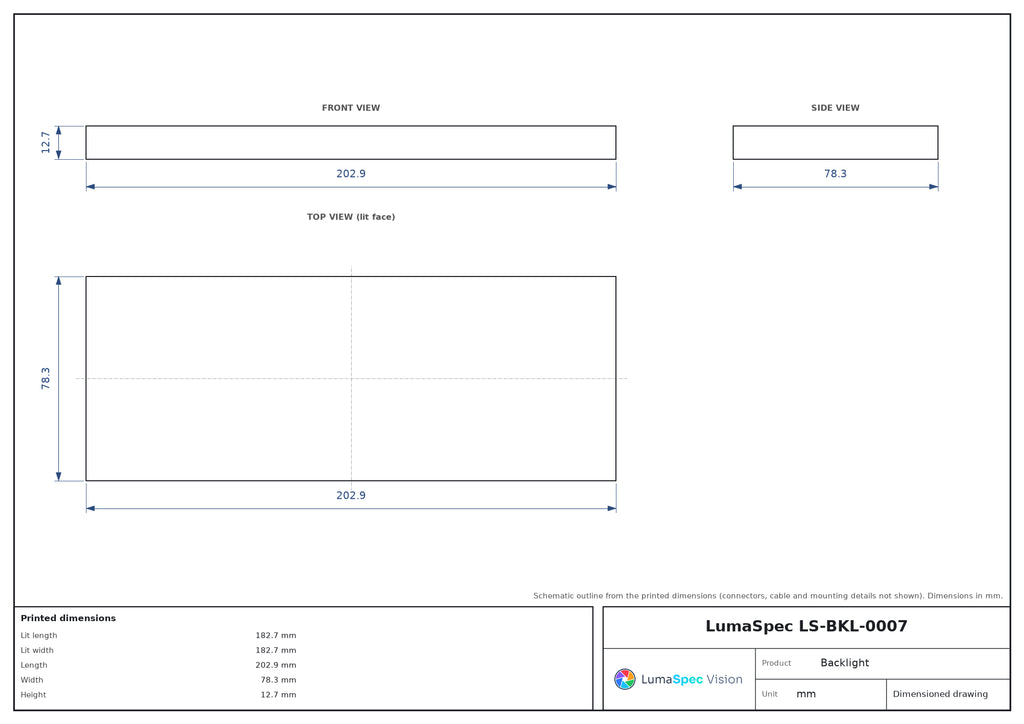 LS-BKL-0007 dimensions (mm)