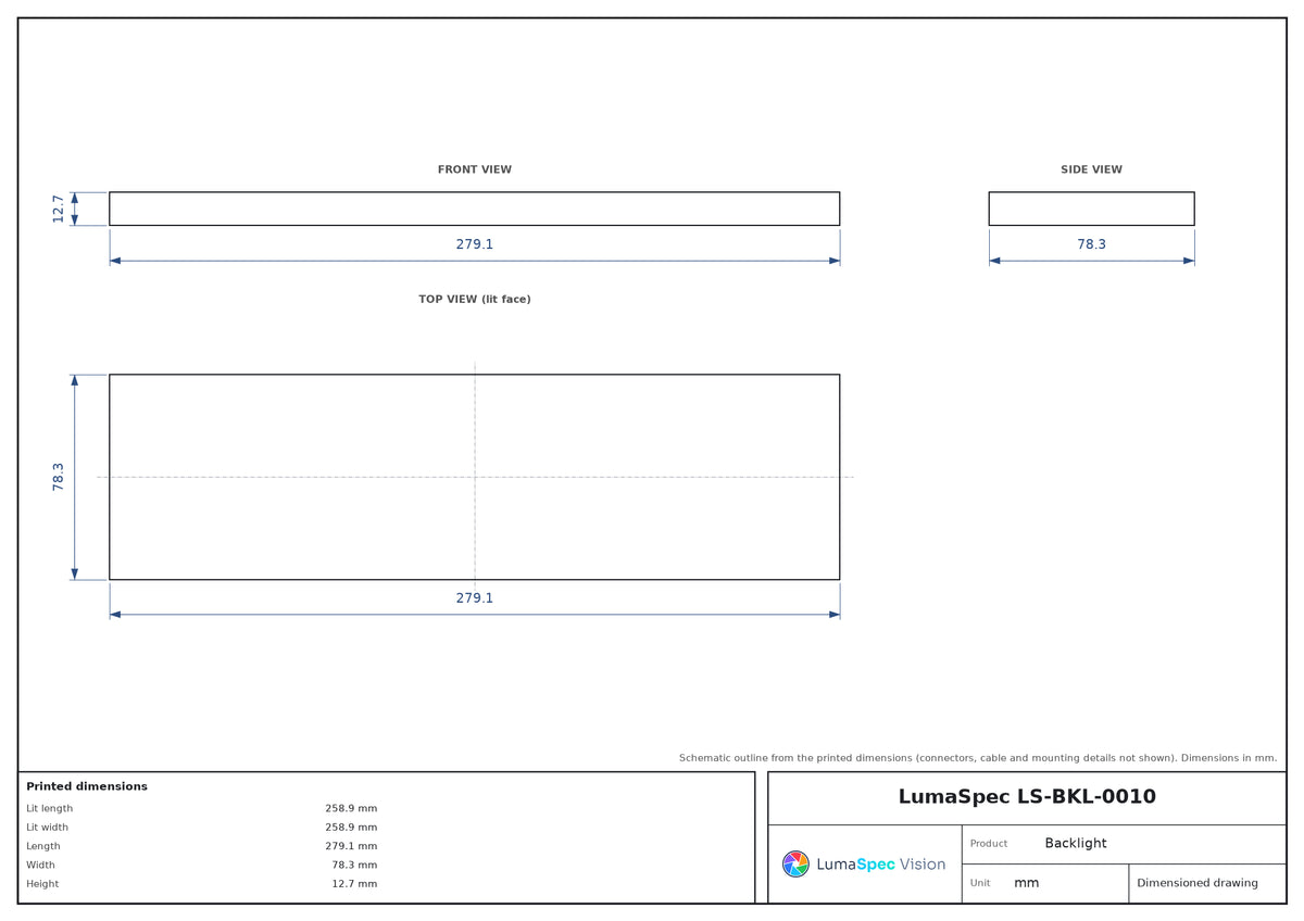 LS-BKL-0010 dimensions (mm)