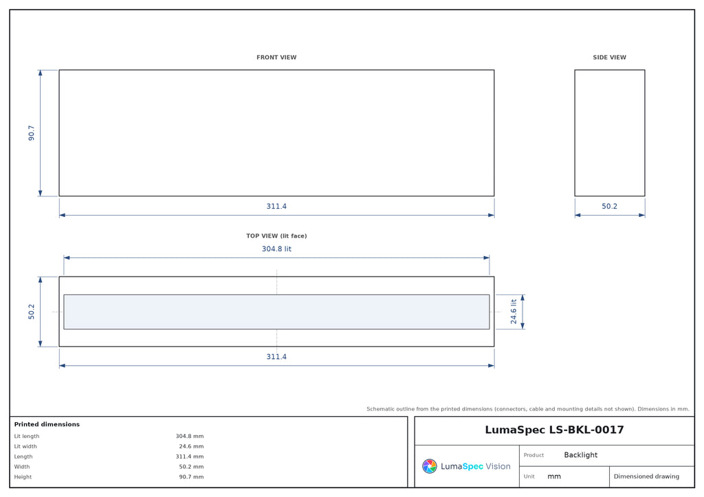 LS-BKL-0017 dimensions (mm)