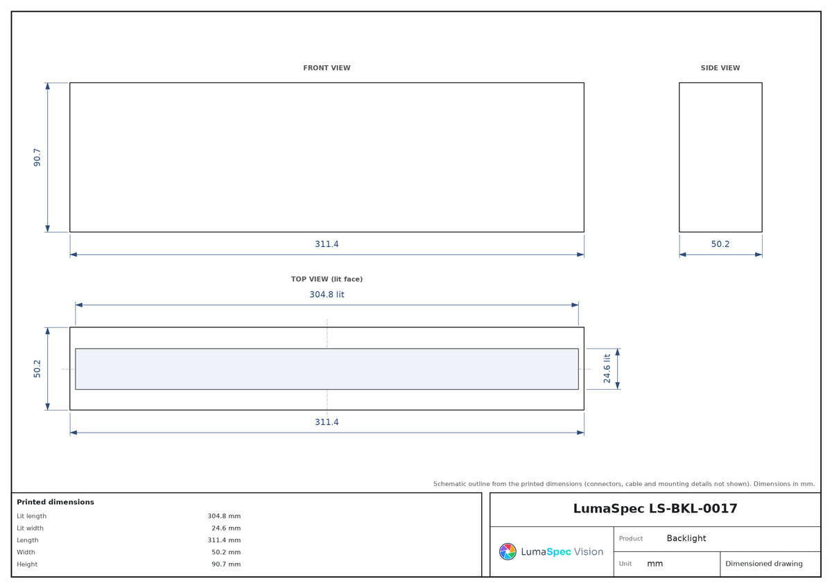 LS-BKL-0017 dimensions (mm)