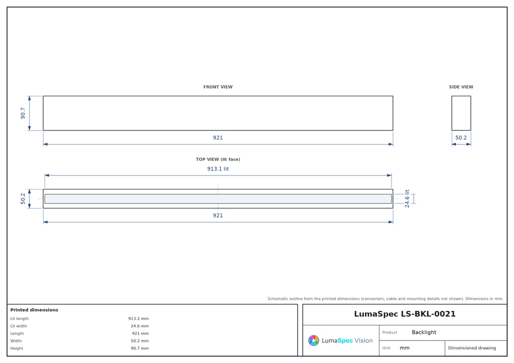 LS-BKL-0021 dimensions (mm)