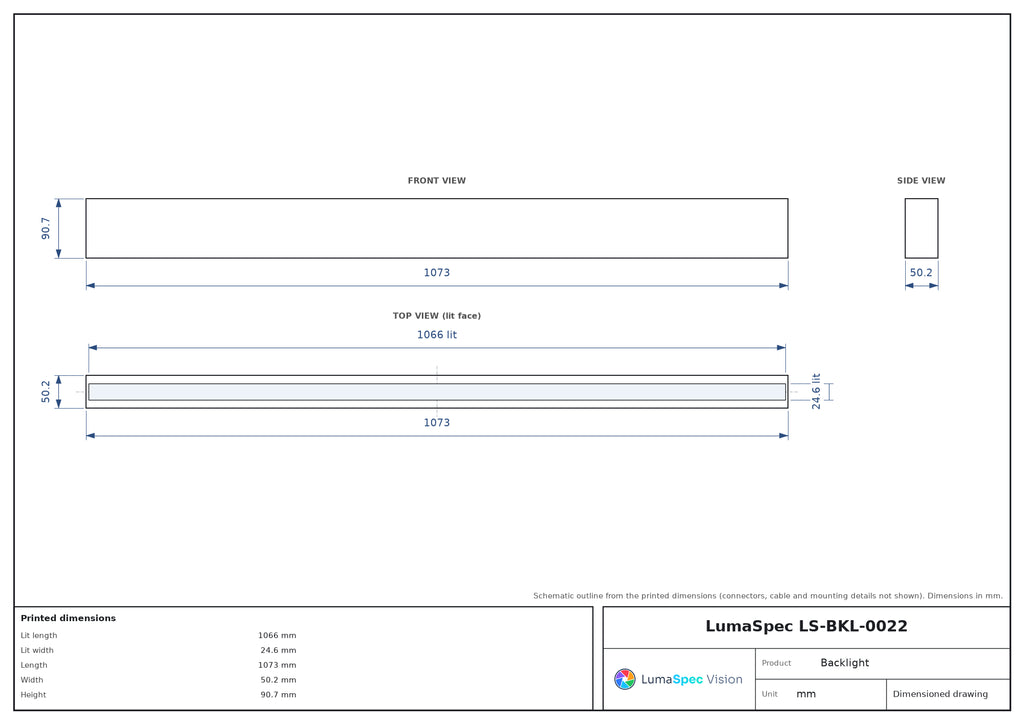 LS-BKL-0022 dimensions (mm)