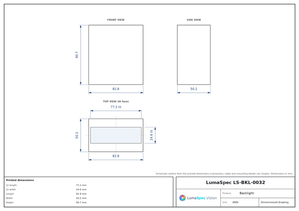 LS-BKL-0032 dimensions (mm)