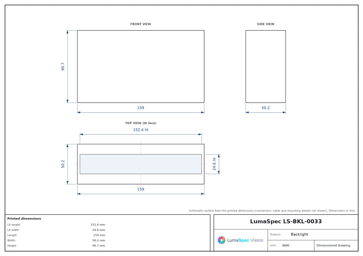 LS-BKL-0033 dimensions (mm)