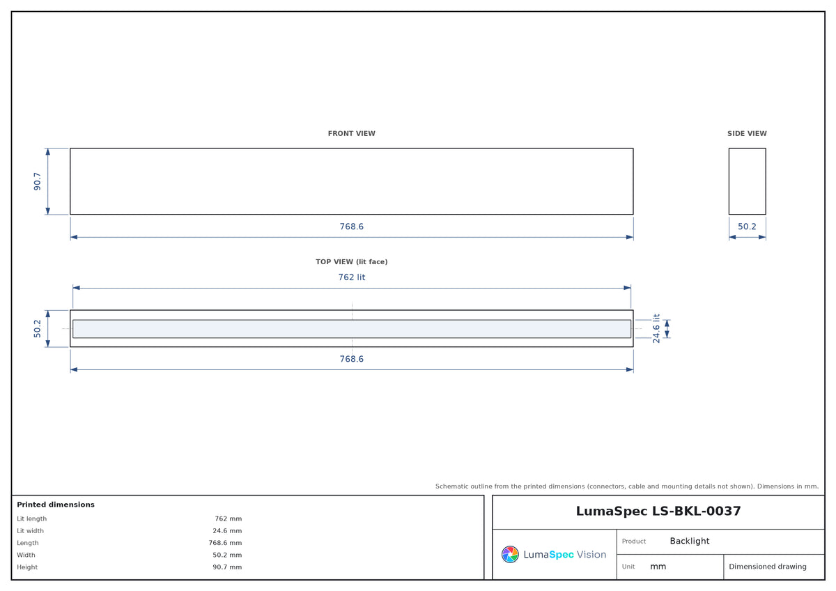 LS-BKL-0037 dimensions (mm)