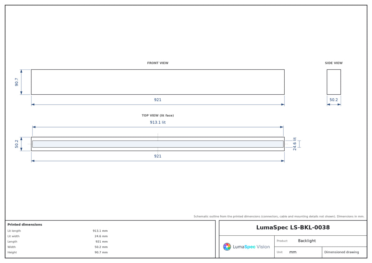 LS-BKL-0038 dimensions (mm)