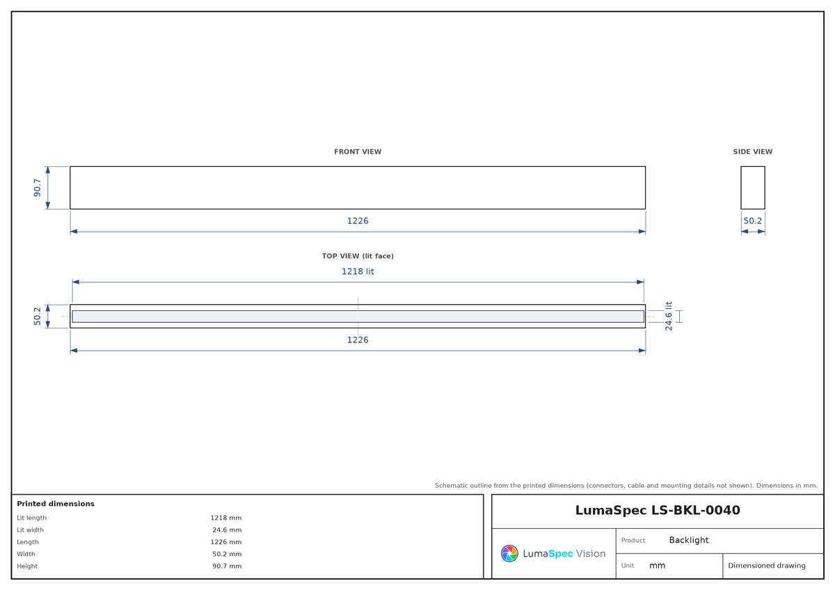LS-BKL-0040 dimensions (mm)