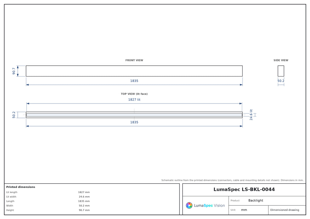 LS-BKL-0044 dimensions (mm)