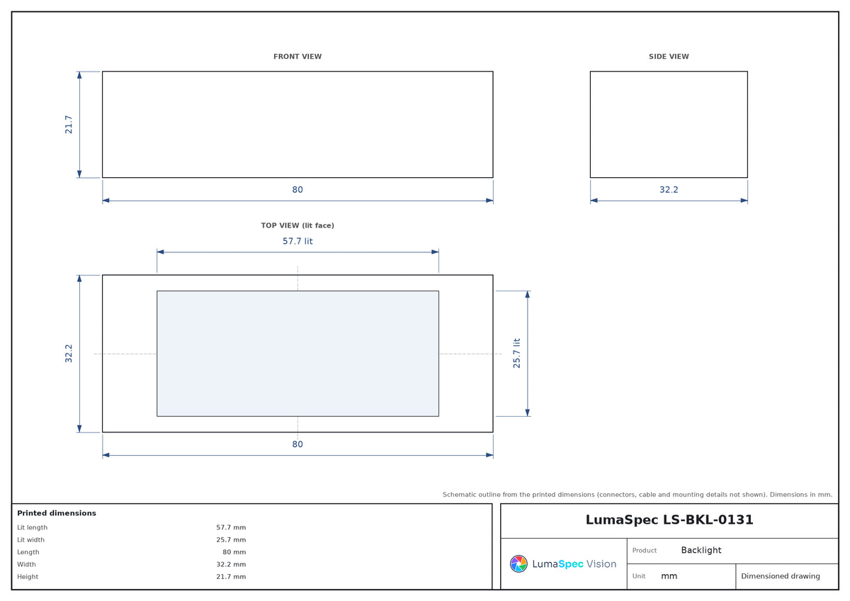 LS-BKL-0131 dimensions (mm)