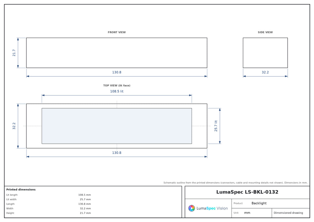 LS-BKL-0132 dimensions (mm)