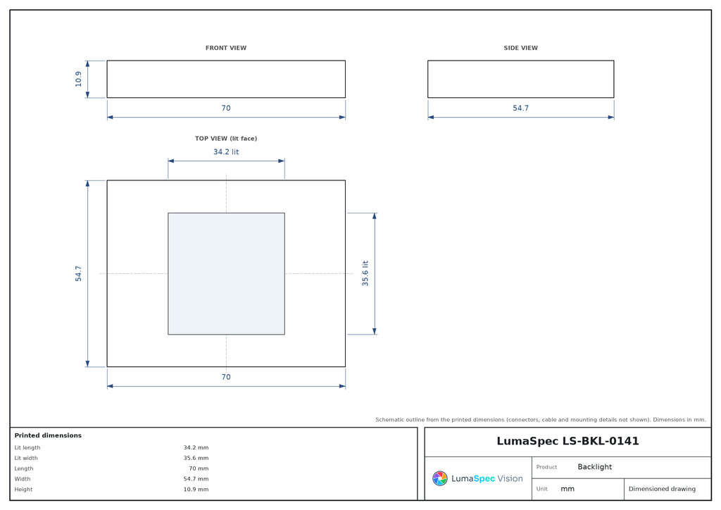 LS-BKL-0141 dimensions (mm)