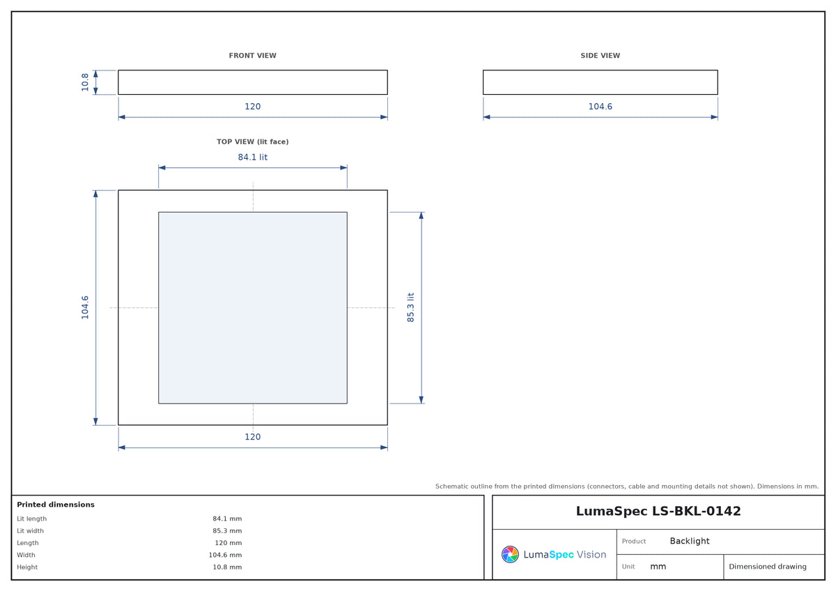 LS-BKL-0142 dimensions (mm)