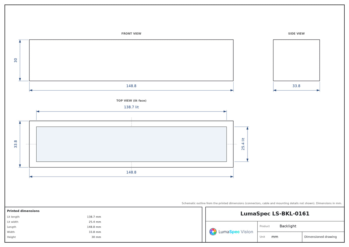 LS-BKL-0161 dimensions (mm)
