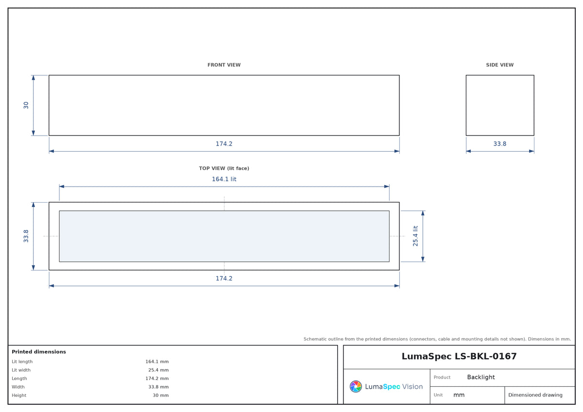 LS-BKL-0167 dimensions (mm)