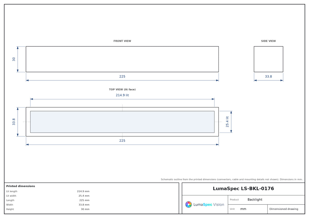 LS-BKL-0176 dimensions (mm)