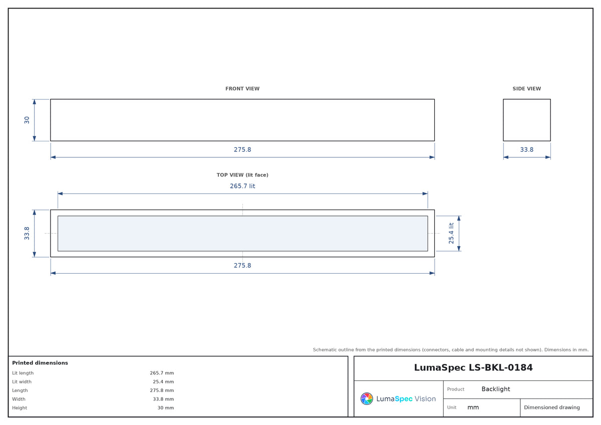 LS-BKL-0184 dimensions (mm)