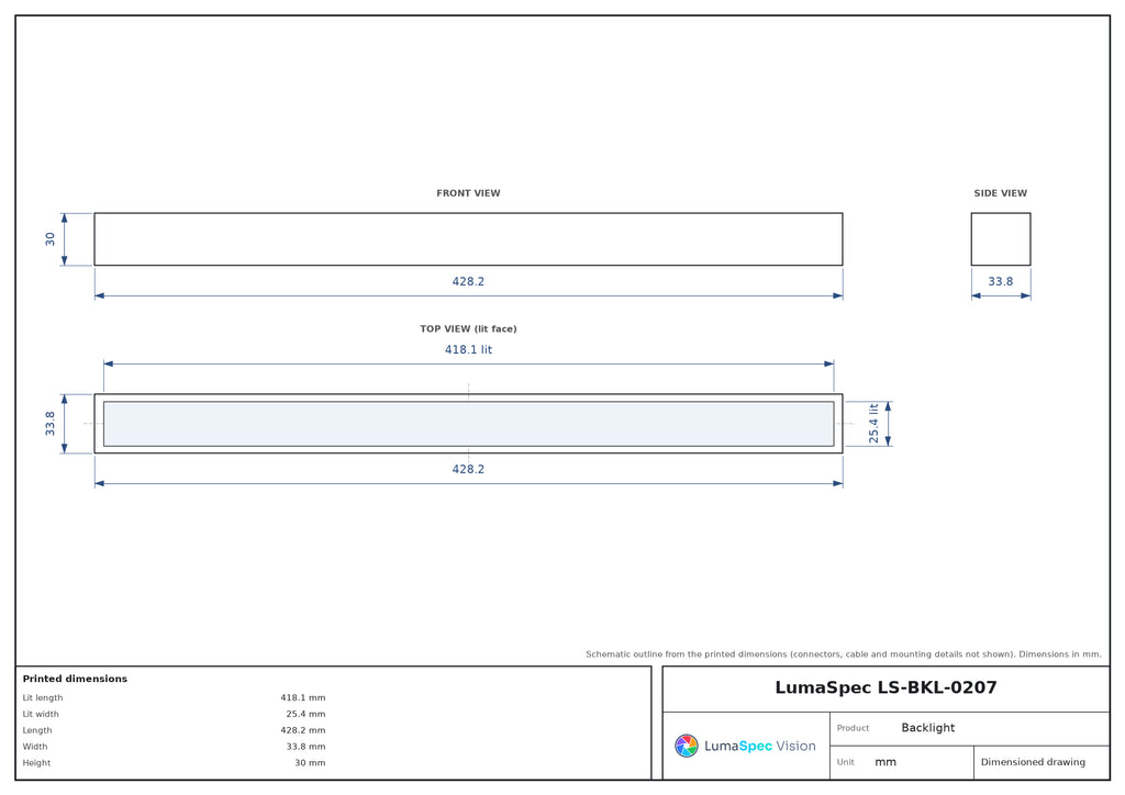 LS-BKL-0207 dimensions (mm)