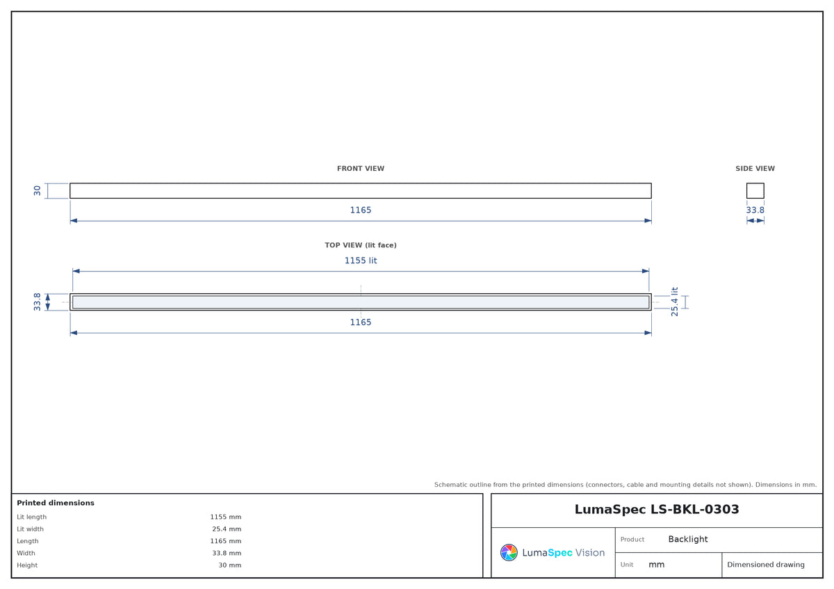 LS-BKL-0303 dimensions (mm)