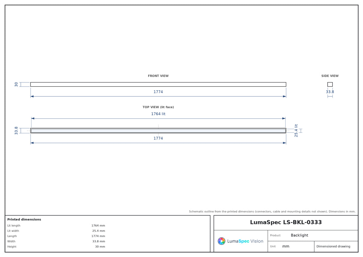 LS-BKL-0333 dimensions (mm)