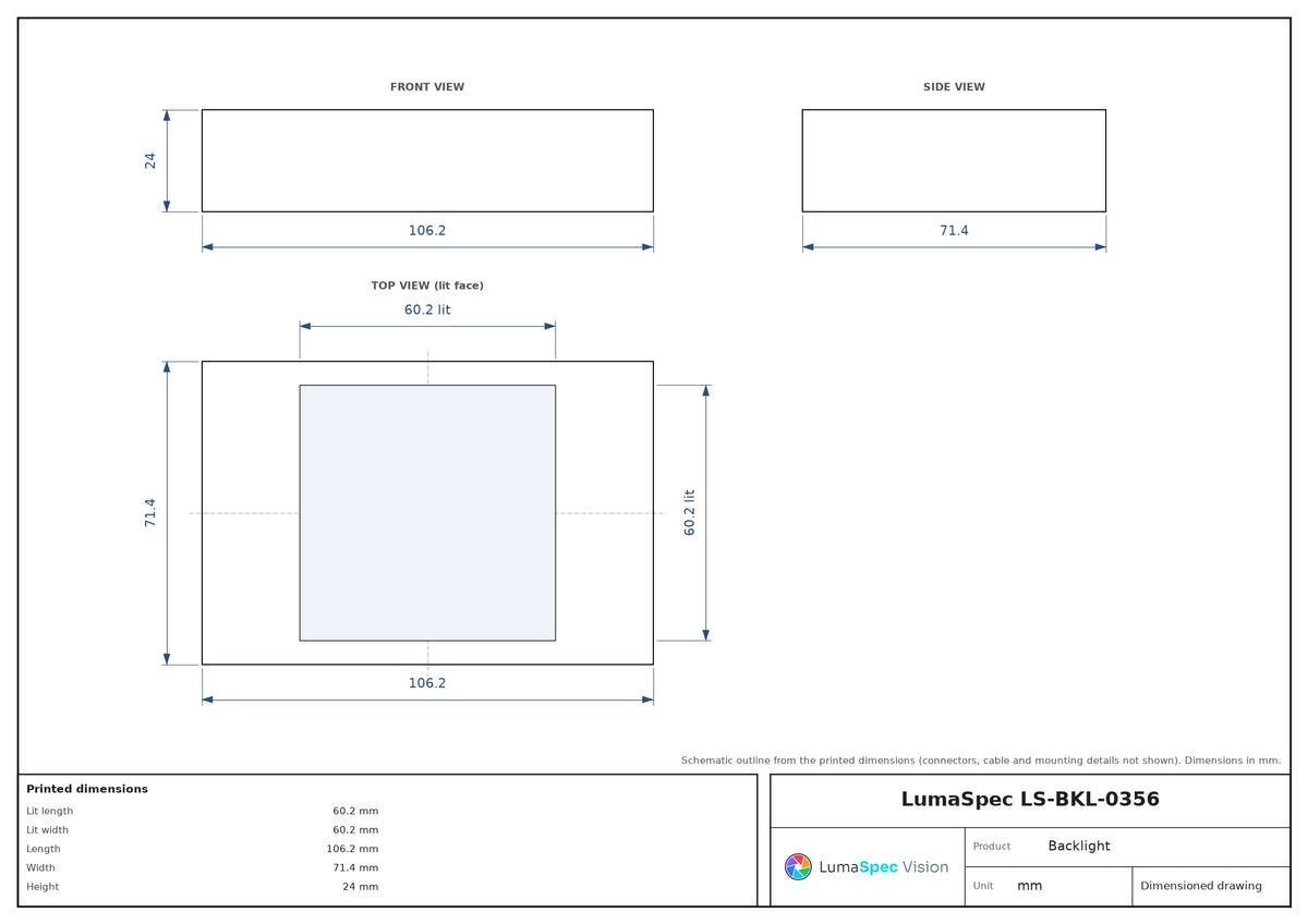 LS-BKL-0356 dimensions (mm)