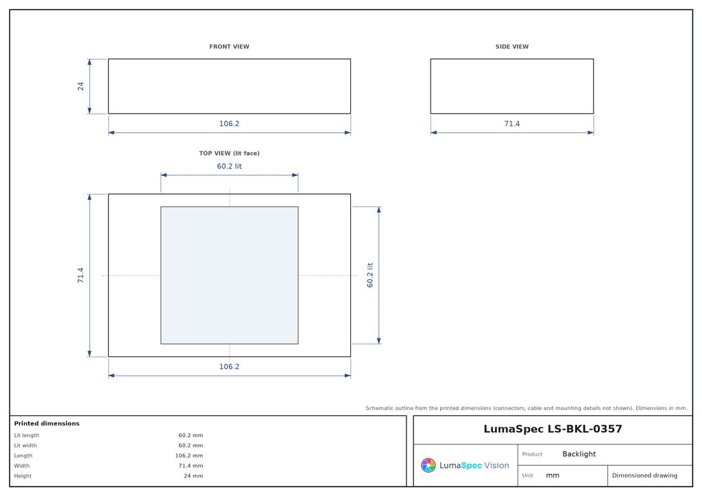 LS-BKL-0357 dimensions (mm)