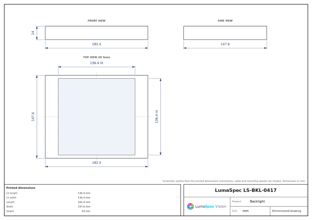 LS-BKL-0417 dimensions (mm)