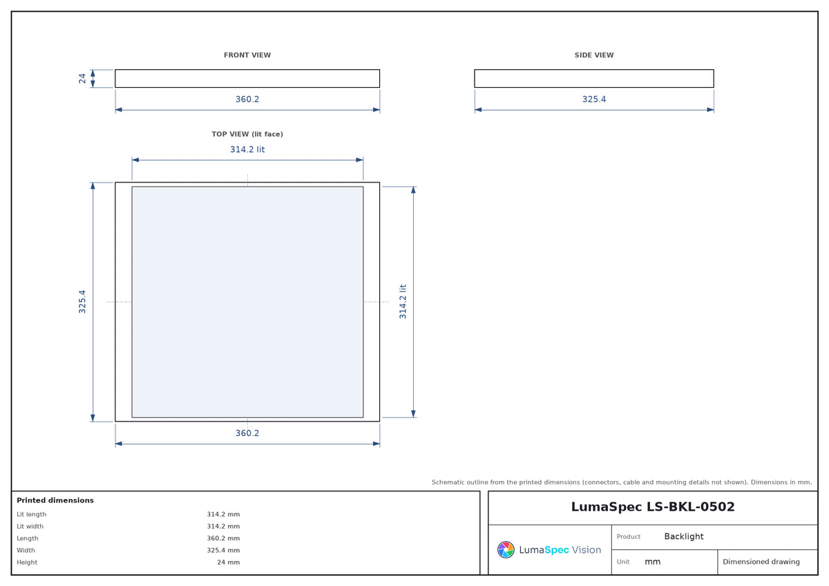 LS-BKL-0502 dimensions (mm)